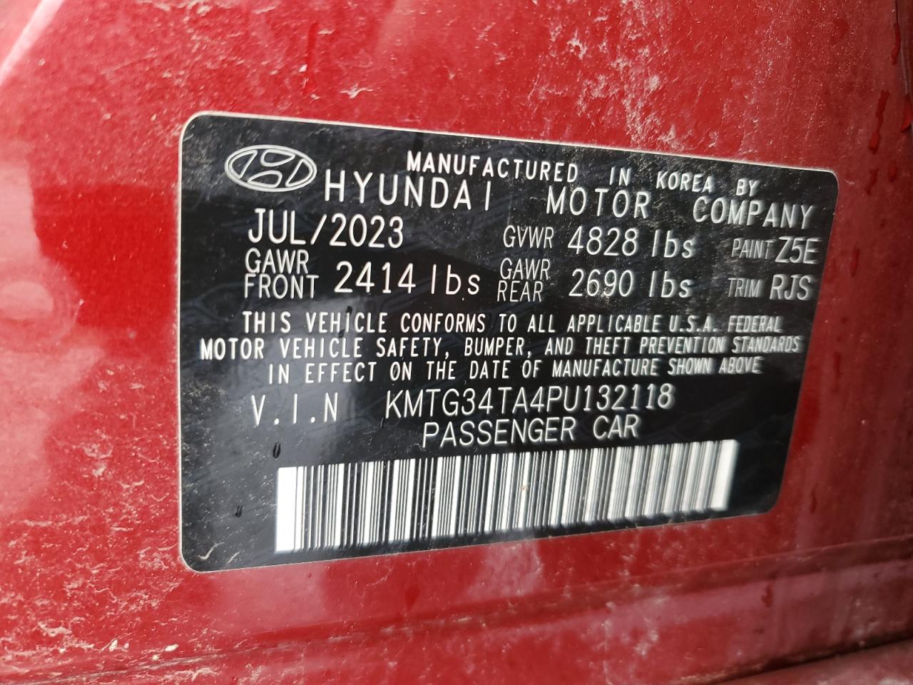 2023 Gens G70 2.0t a VIN KMTG34TA4PU132118 photo 12