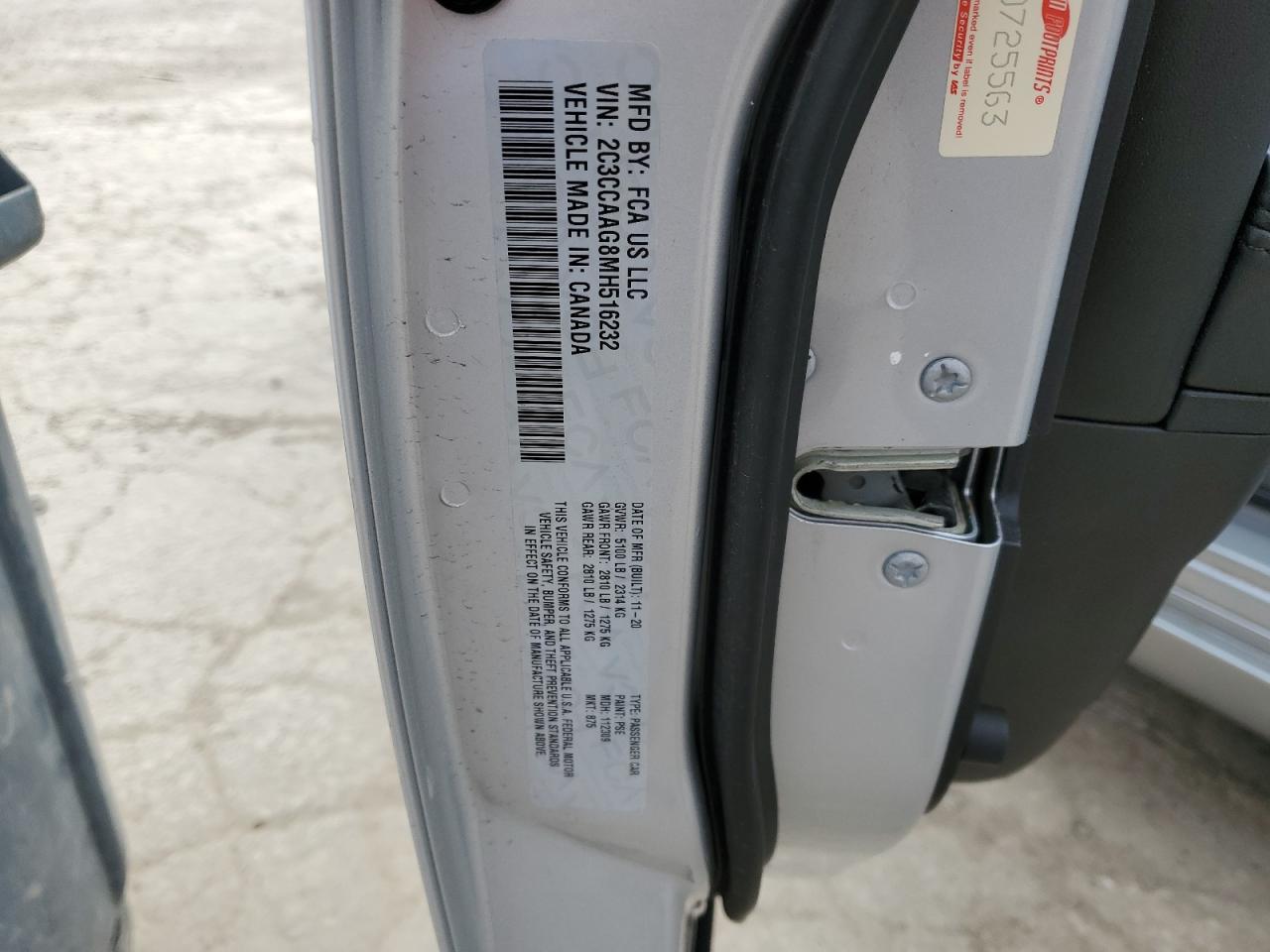 2021 Chrysler 300 VIN 2C3CCAAG8MH516232 photo 12