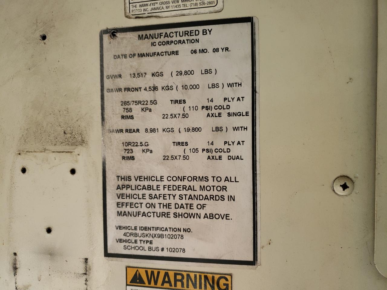 2009 Ic All models VIN 4DRBUSKNX9B102078 photo 10
