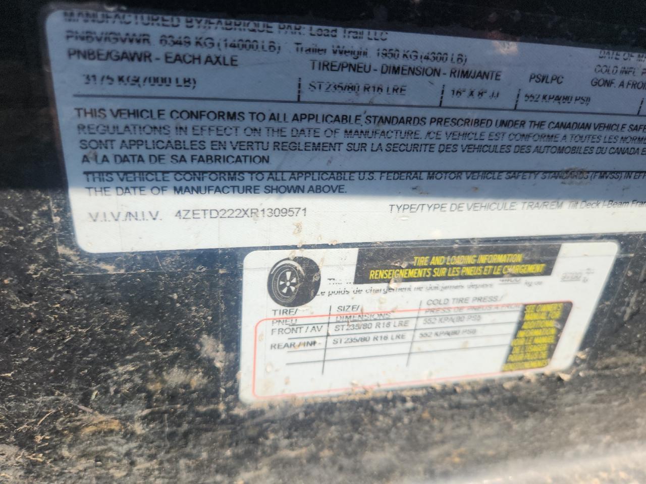 2024 LOAD All models VIN 4ZETD222XR1309571 photo 10