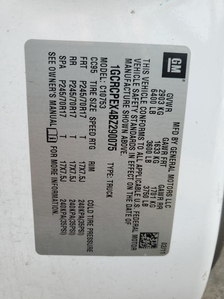 2011 Chevrolet All models VIN 1GCRCPEX4BZ290075 photo 12