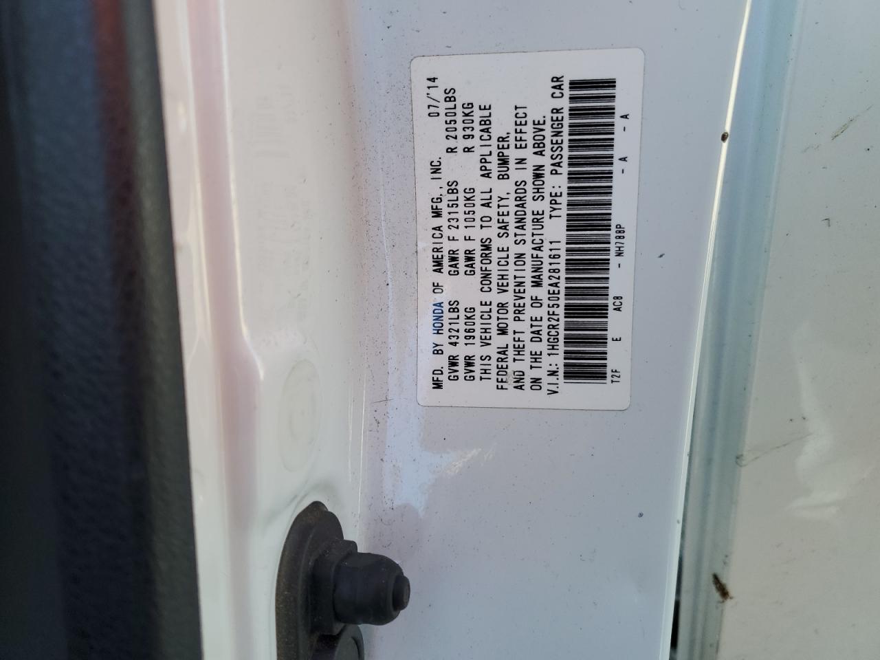 2014 HONDA Accord VIN 1HGCR2F50EA281611 photo 12