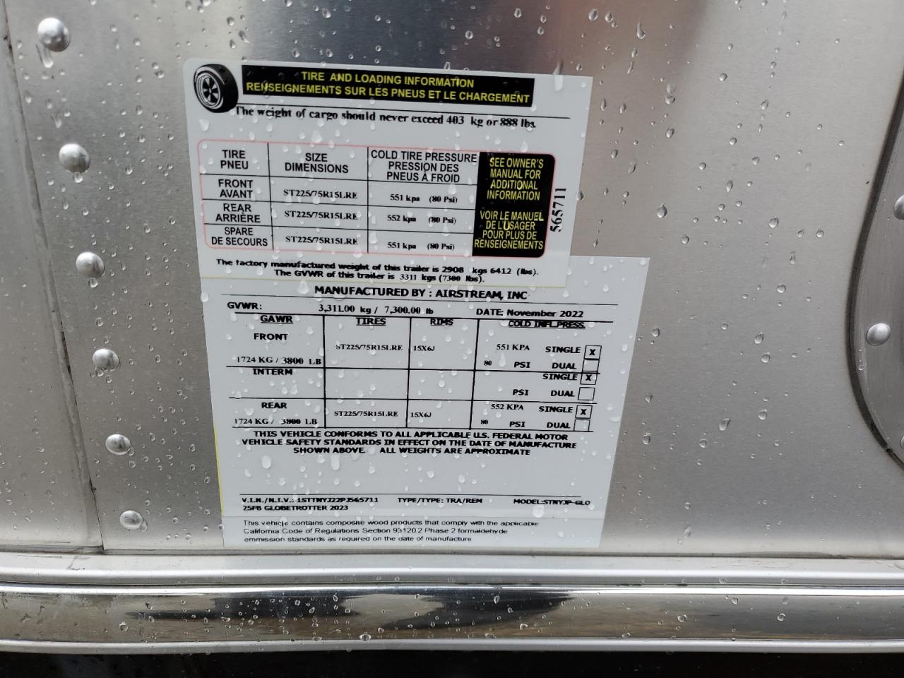 2023 AIRSTREAM Globetrott VIN 1STTNYJ22PJ565711 photo 10