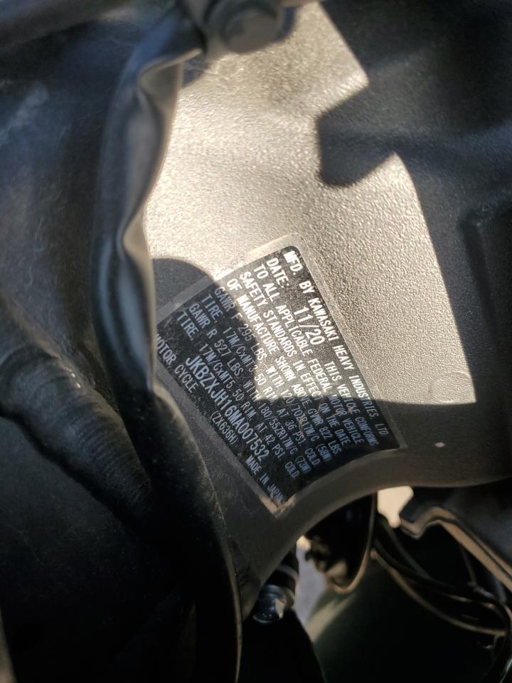 2021 KAWASAKI Zx636 VIN JKBZXJH16MA007532 photo 10