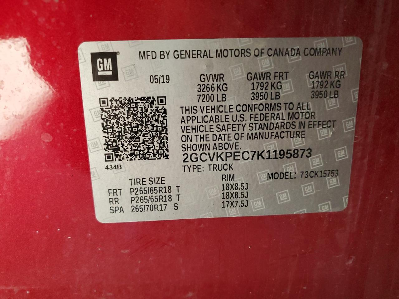 2019 CHEVROLET Silverado VIN 2GCVKPEC7K1195873 photo 12