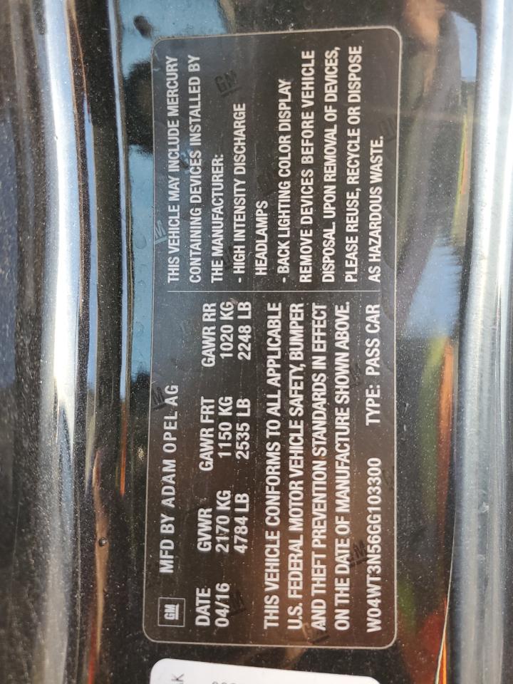 2016 Buick Cascada VIN W04WT3N56GG103300 photo 12