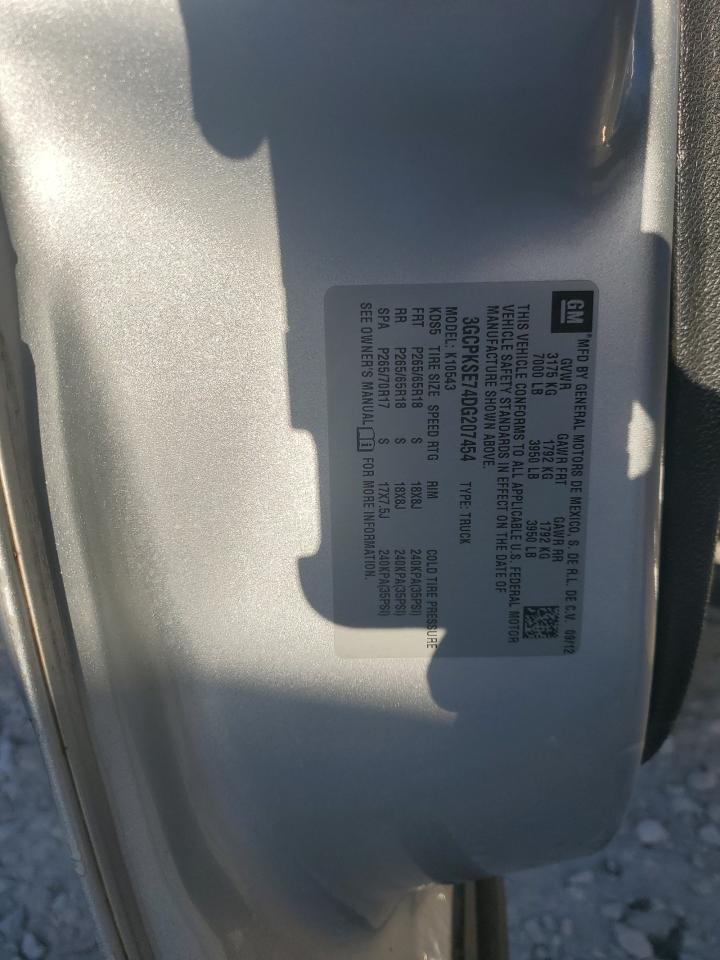 2013 CHEVROLET All models VIN 3GCPKSE74DG207454 photo 12