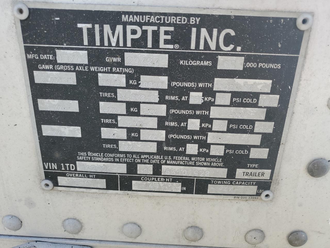 2006 TIMPTE Timpte hop VIN 1TDH422216B107928 photo 10