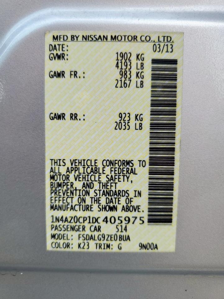 2013 Nissan Leaf VIN 1N4AZ0CP1DC405975 photo 12