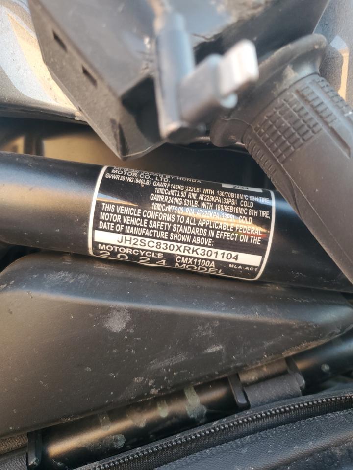 2024 Honda Cm cycle VIN JH2SC830XRK301104 photo 9