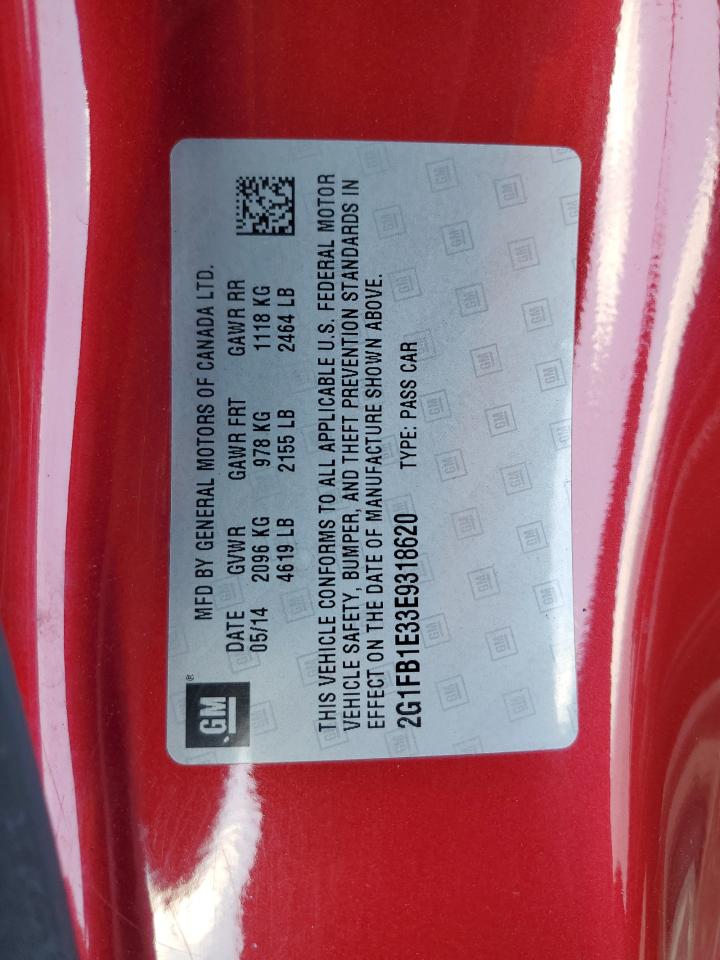 2014 CHEV Camaro VIN 2G1FB1E33E9318620 photo 12