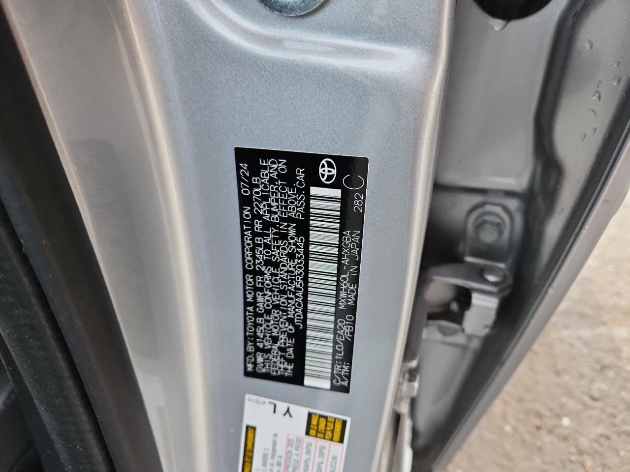 2024 Toyota Prius VIN JTDACAAU5R3033445 photo 12