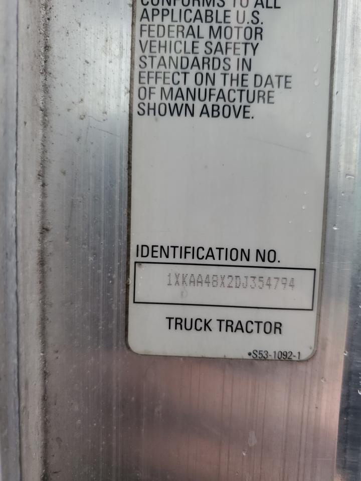 2013 KENWORTH All models VIN 1XKAA48X2DJ354794 photo 10
