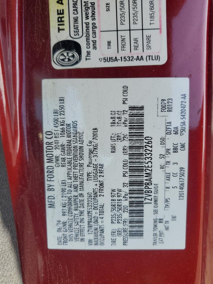 2014 Ford All models VIN 1ZVBP8AM2E5332260 photo 12