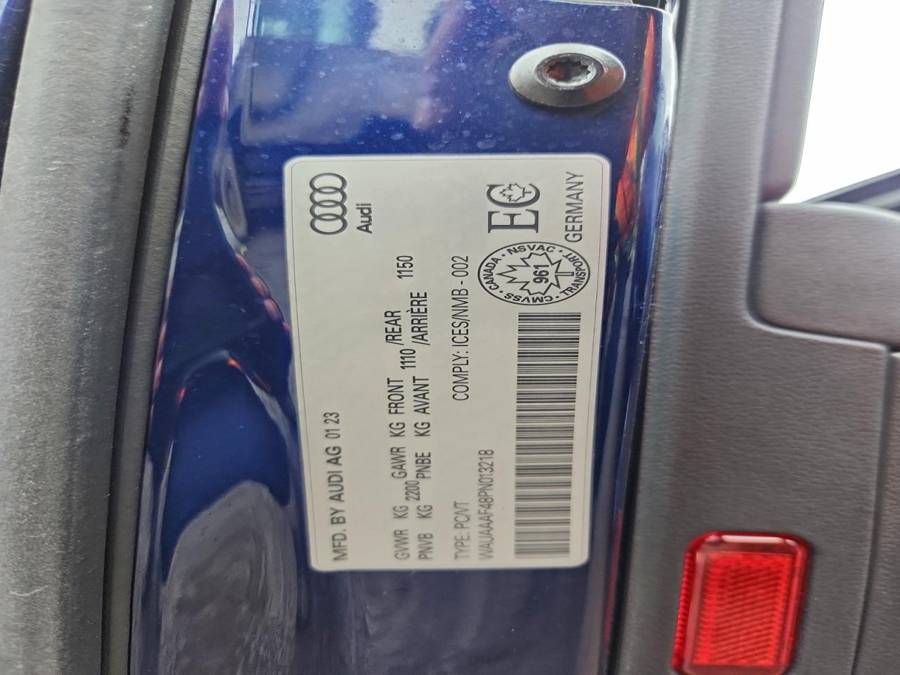 2023 Audi A4 VIN WAUAAAF48PN013218 photo 12