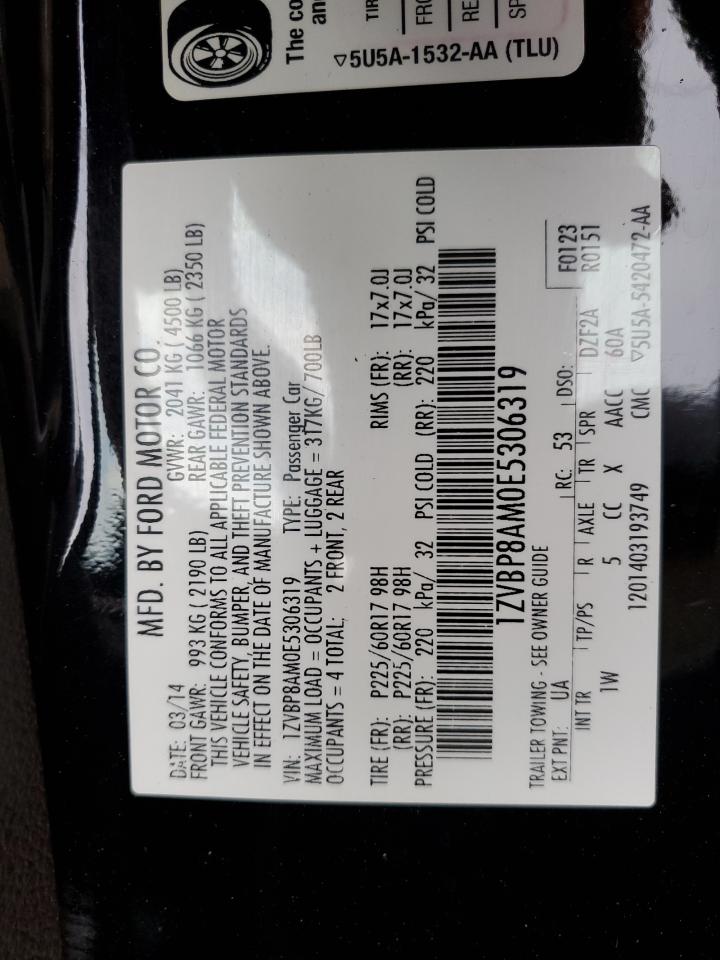 2014 Ford All models VIN 1ZVBP8AM0E5306319 photo 12
