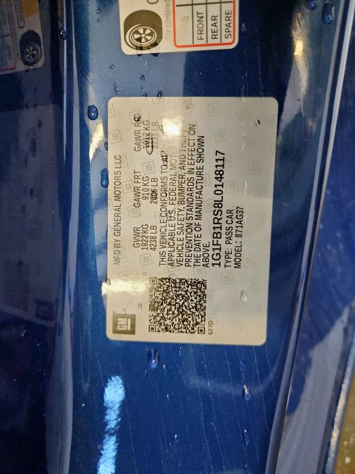 2020 Chevrolet Camaro VIN 1G1FB1RS8L0148117 photo 12