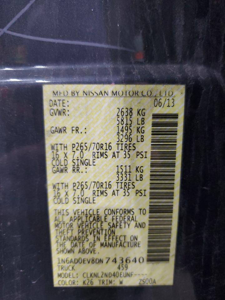 2013 Nissan Frontier VIN 1N6AD0EV8DN743640 photo 12