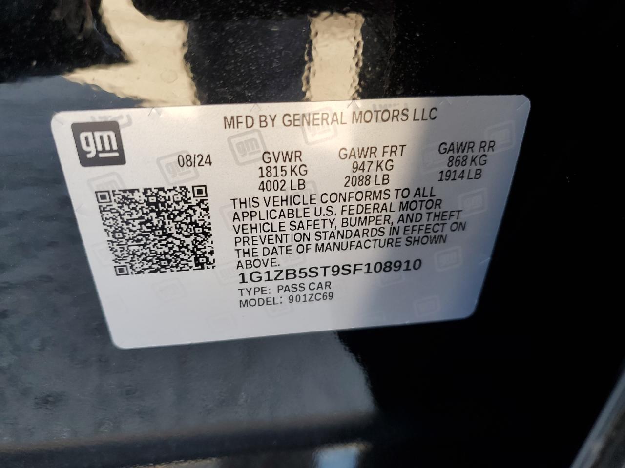 2025 Chevrolet Malibu VIN 1G1ZB5ST9SF108910 photo 12