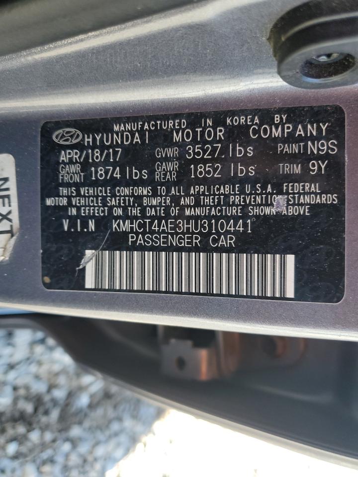 2017 Hyundai Accent VIN KMHCT4AE3HU310441 photo 12