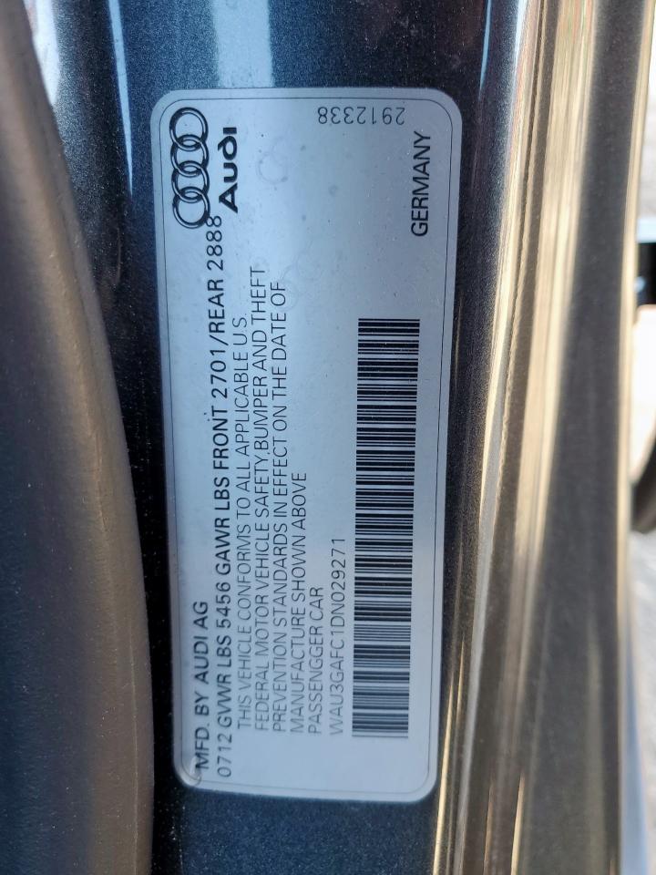 2013 Audi A7 VIN WAU3GAFC1DN029271 photo 12