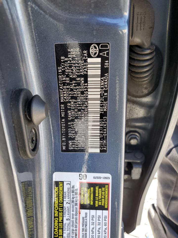 2019 Toyota Corolla VIN 2T1BURHE5KC206134 photo 12