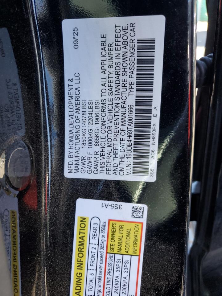 2026 Acura Integra a- VIN 19UDE4H69TA001666 photo 12