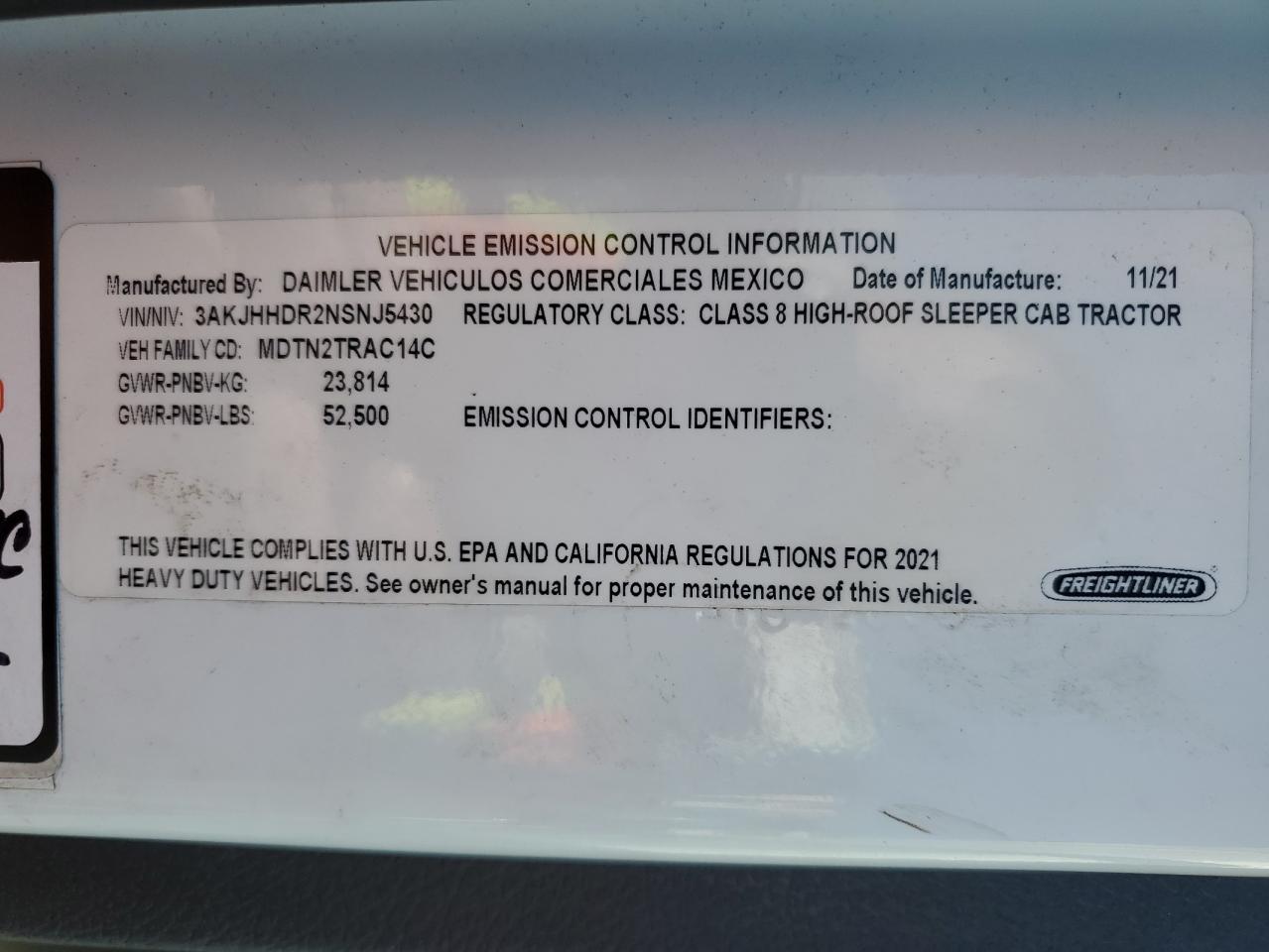 2022 FREIGHTLINER All other VIN 3AKJHHDR2NSNJ5430 photo 10