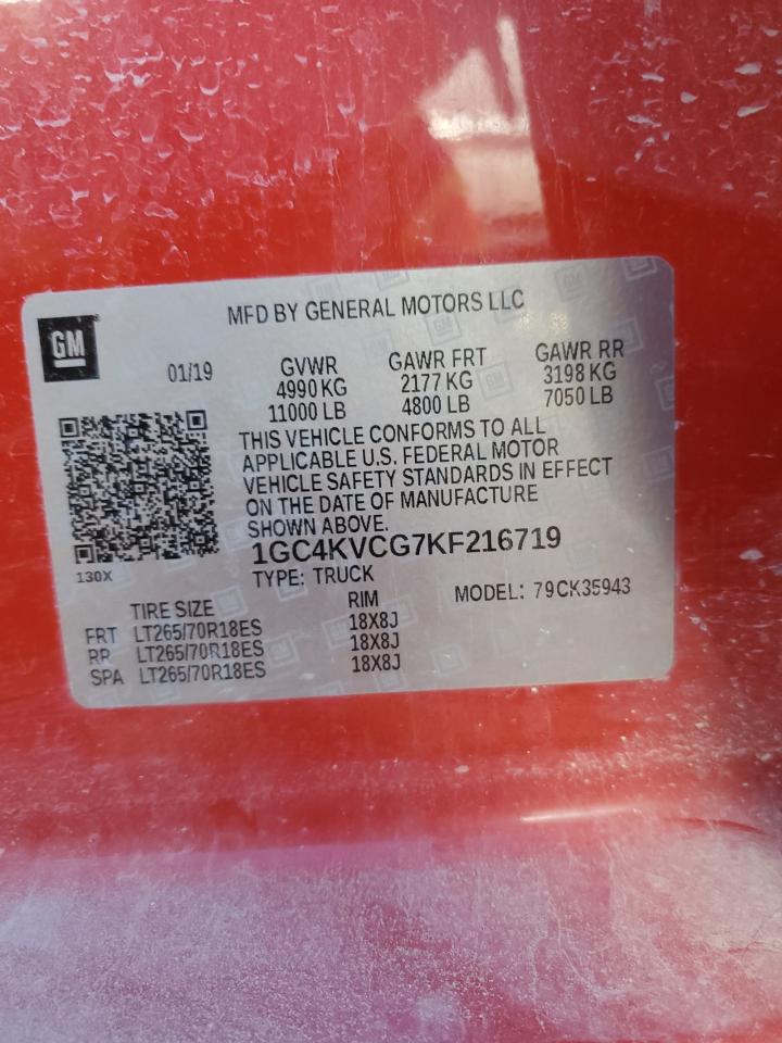 2019 CHEVROLET Silverado k3500 VIN 1GC4KVCG7KF216719 photo 12