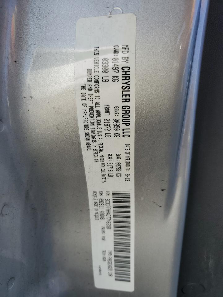 2013 FIAT 500 VIN 3C3CFFHH4DT746358 photo 12