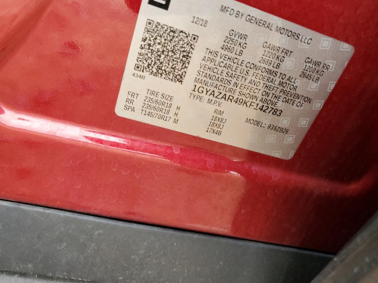 2019 Cadillac Xt4 VIN 1GYAZAR49KF142783 photo 12