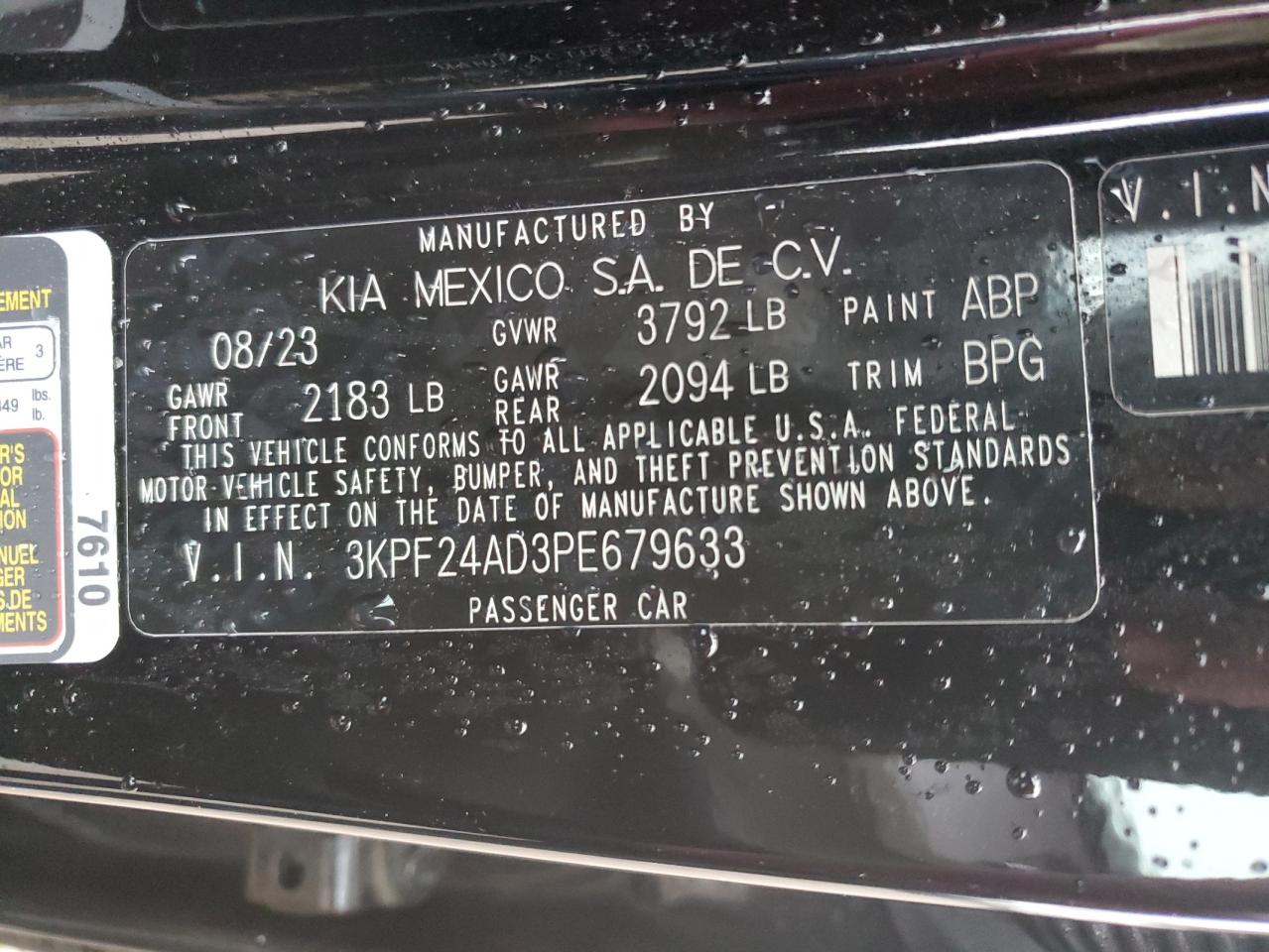 2023 KIA Forte VIN 3KPF24AD3PE679633 photo 12