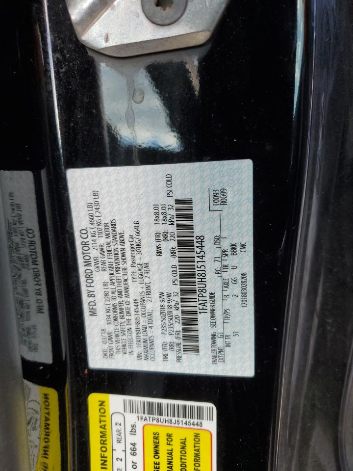 2018 Ford Mustang VIN 1FATP8UH8J5145448 photo 12