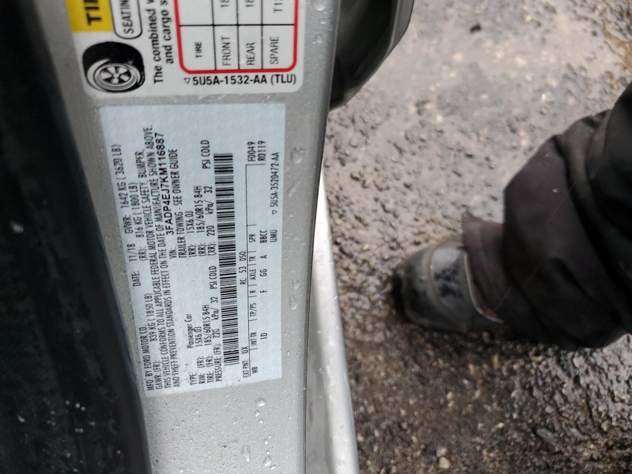 2019 Ford Fiesta VIN 3FADP4EJ7KM116887 photo 12