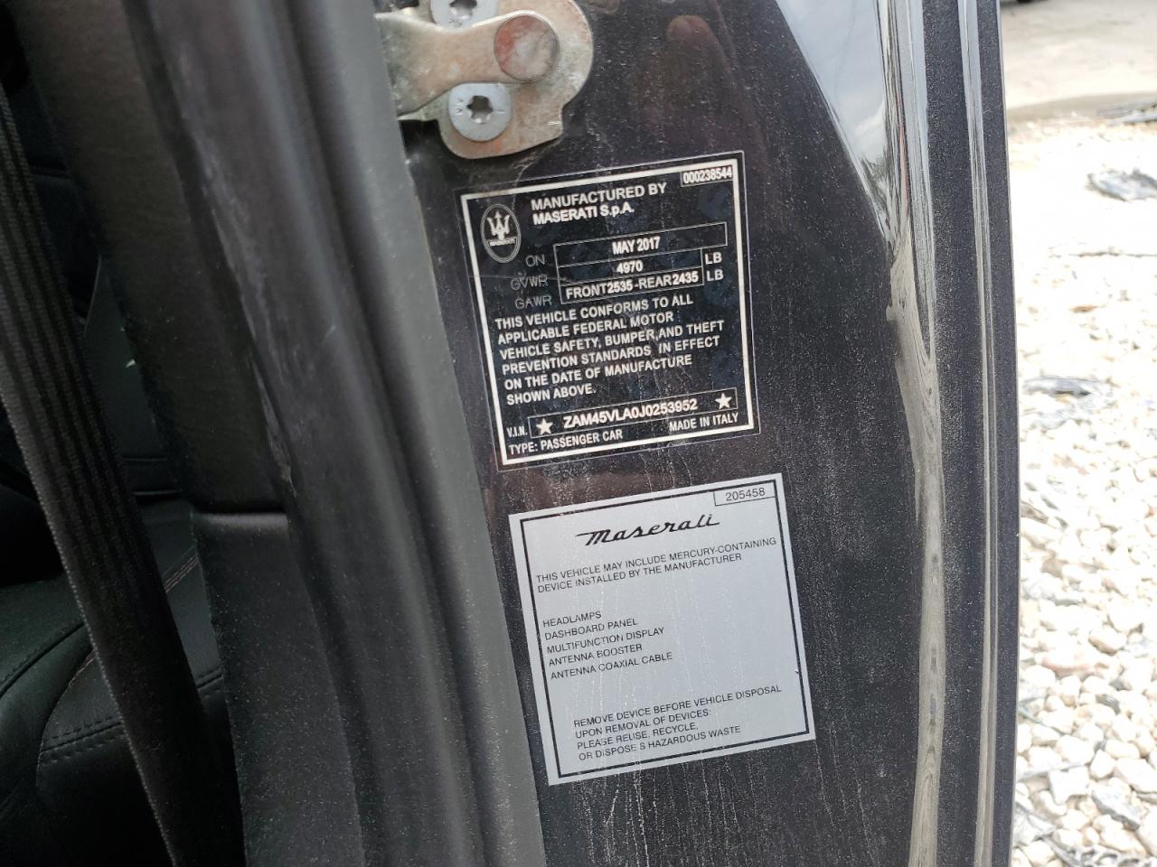 2018 MASERATI Granturismo VIN ZAM45VLA0J0253952 photo 12