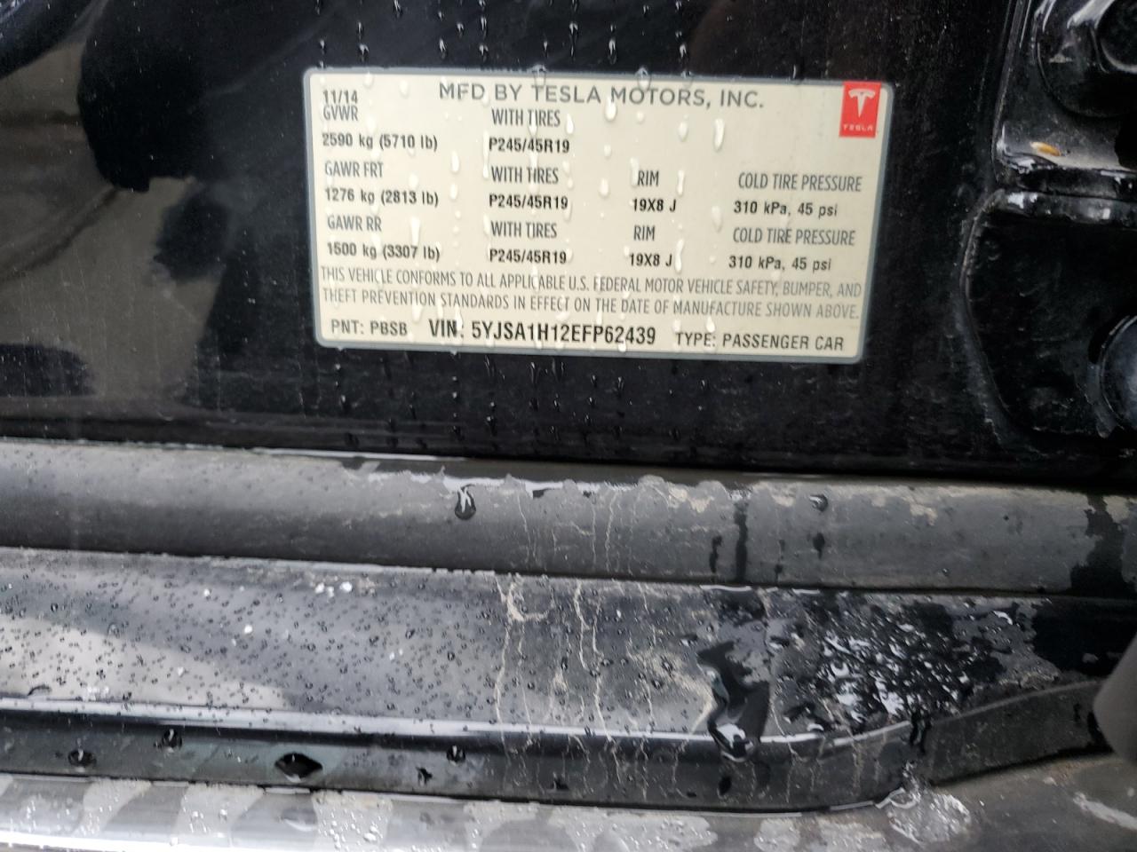 2014 TESLA Model s VIN 5YJSA1H12EFP62439 photo 12