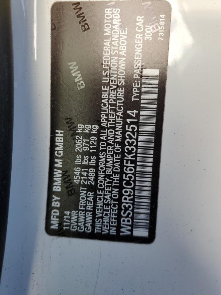 2015 BMW M4 VIN WBS3R9C56FK332514 photo 12