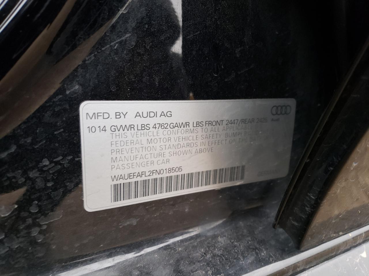 2015 Audi A4 VIN WAUEFAFL2FN018505 photo 12