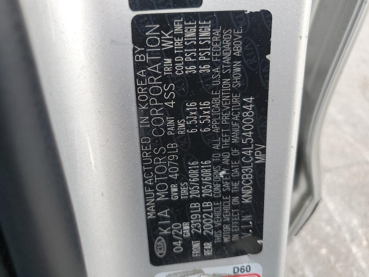 2020 Kia Niro VIN KNDCB3LC4L5400844 photo 12