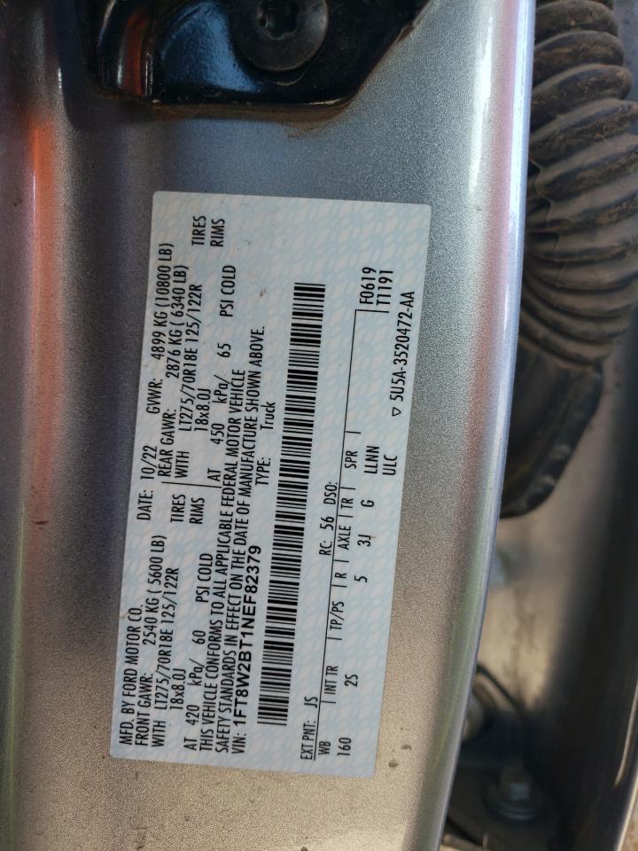 2022 Ford F250 super VIN 1FT8W2BT1NEF82379 photo 12