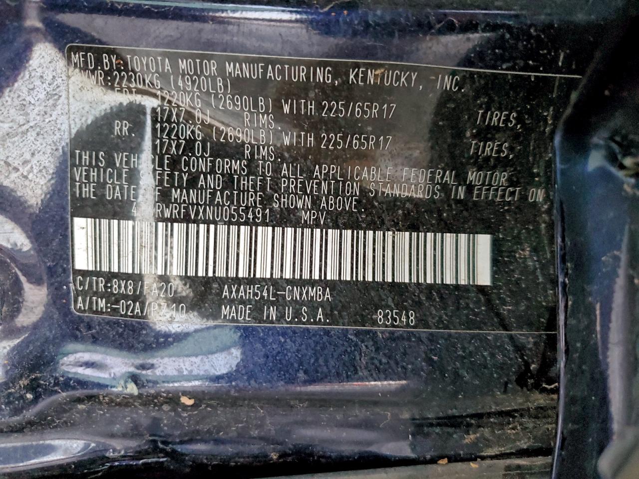 2022 Toyota Rav4 VIN 4T3RWRFVXNU055491 photo 12