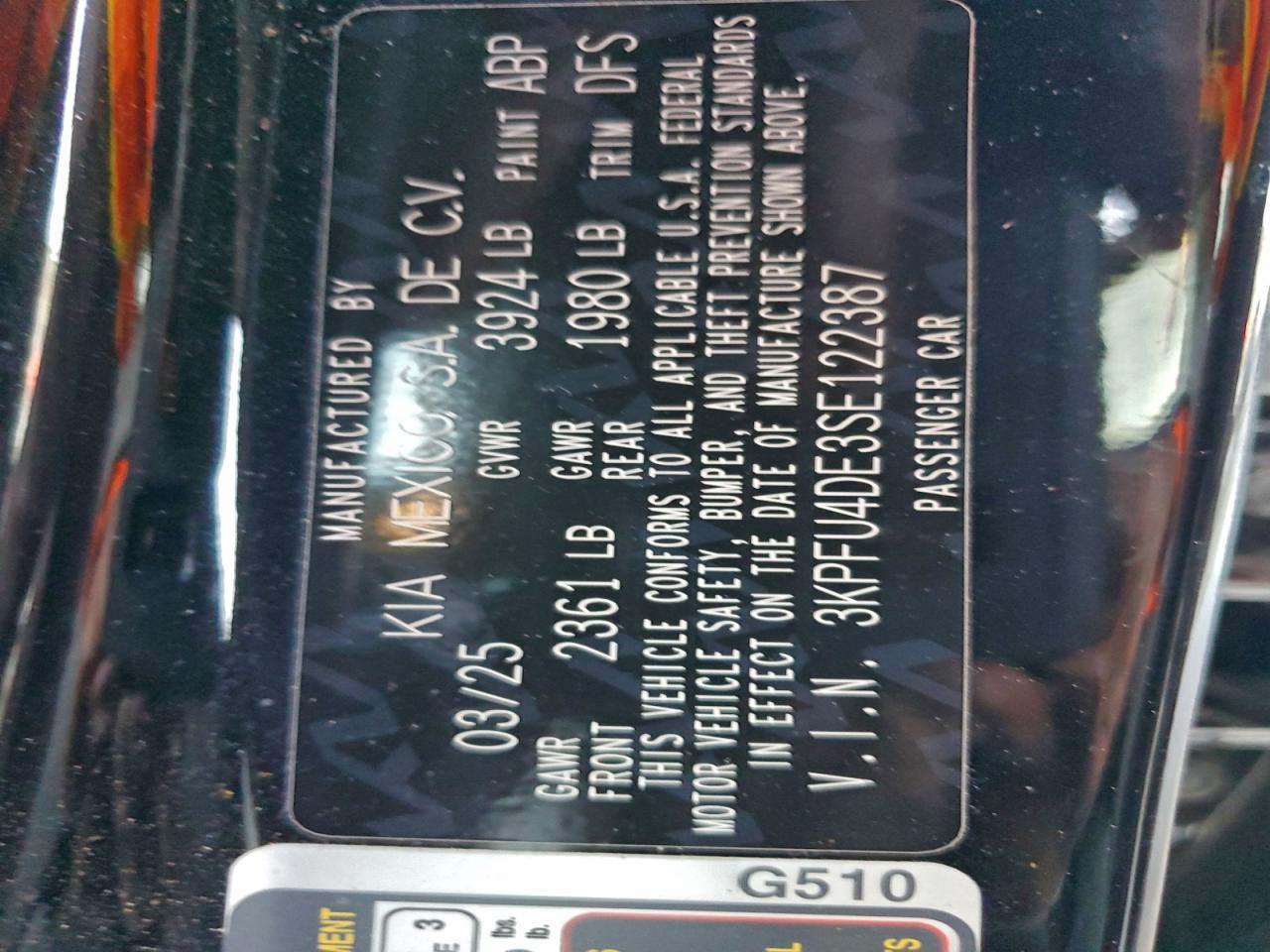 2025 KIA K4 ex VIN 3KPFU4DE3SE122387 photo 12