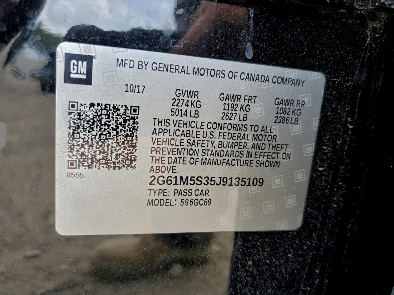 2018 Cadillac Xts VIN 2G61M5S35J9135109 photo 12
