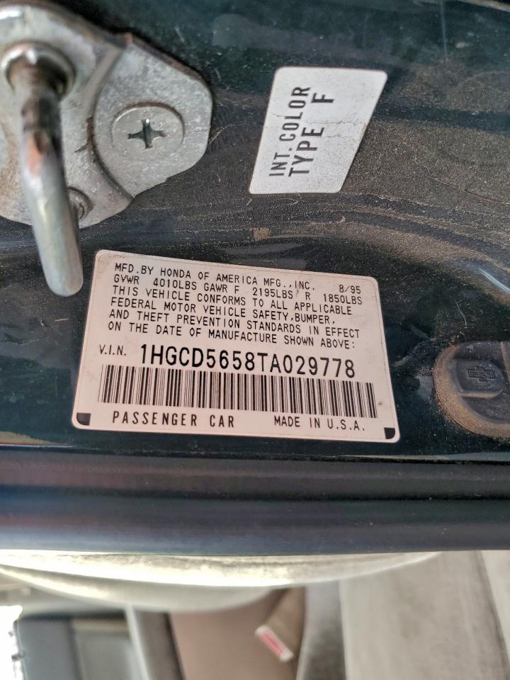 1996 Honda Accord VIN 1HGCD5658TA029778 photo 12