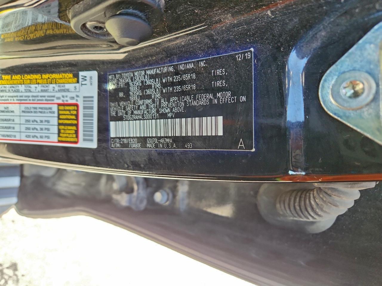 2020 Toyota Highlander VIN 5TDGZRAH4LS000131 photo 12
