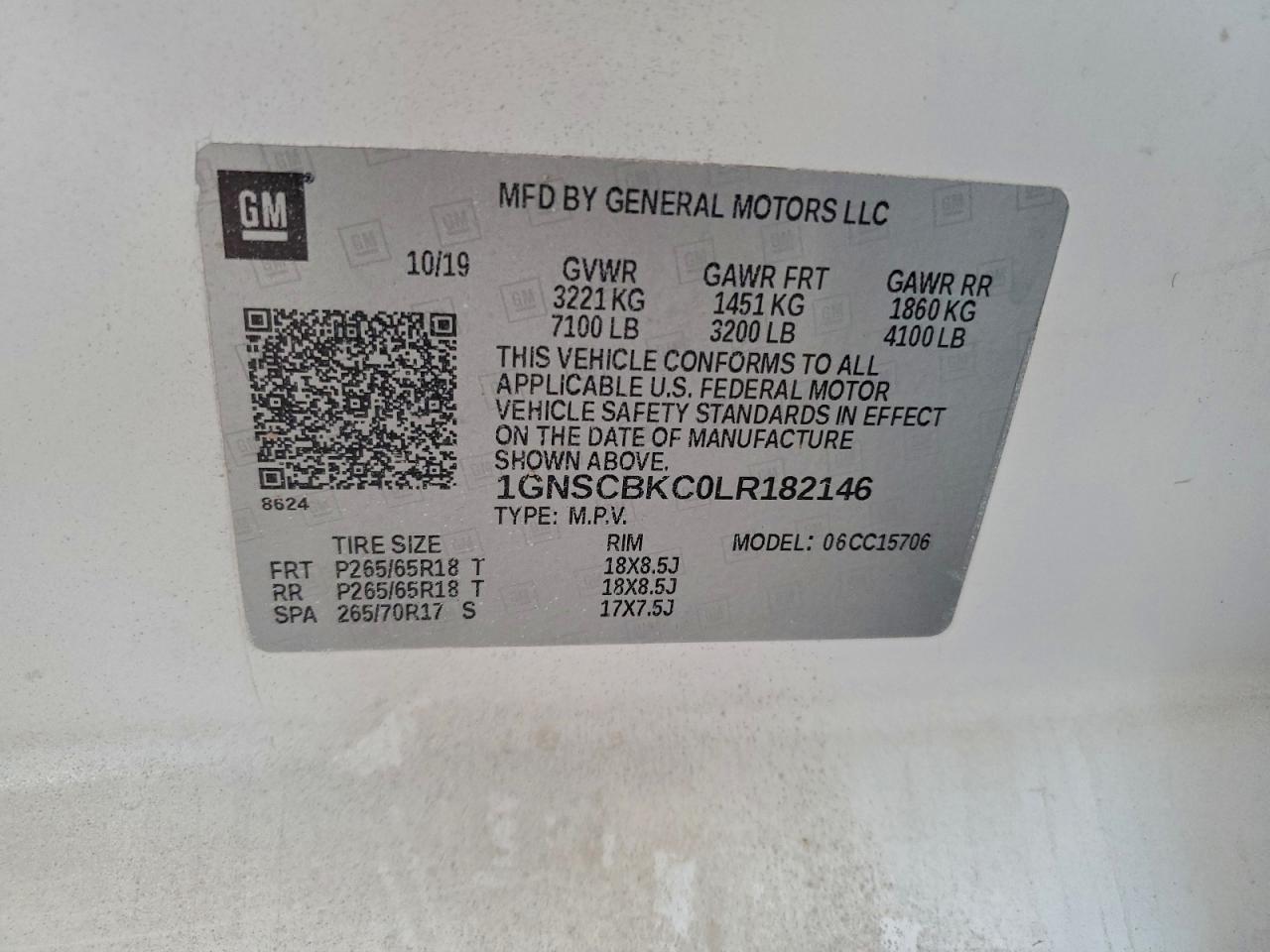 2020 Chevrolet Tahoe VIN 1GNSCBKC0LR182146 photo 12