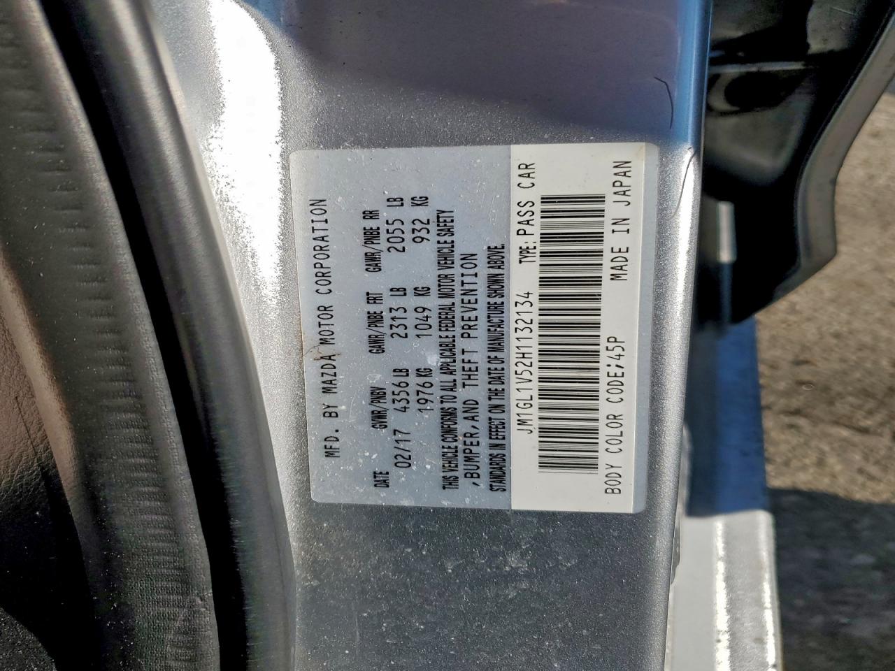 2017 Mazda 6 VIN JM1GL1V52H1132134 photo 12
