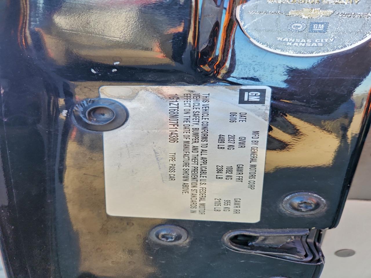 2007 Chevrolet Malibu VIN 1G1ZT68N07F114386 photo 12
