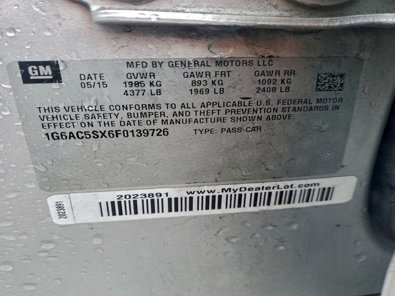2015 Cadillac Ats VIN 1G6AC5SX6F0139726 photo 12