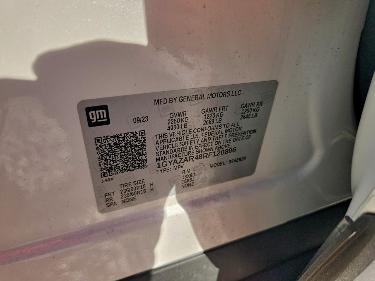 2024 Cadillac Xt4 VIN 1GYAZAR48RF120896 photo 12